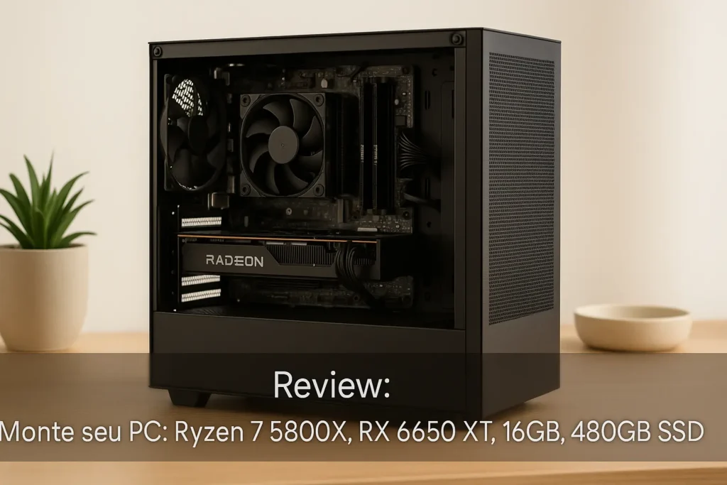 Monte seu PC: Ryzen 7 5800X, RX 6650 XT, 16GB, 480GB SSD