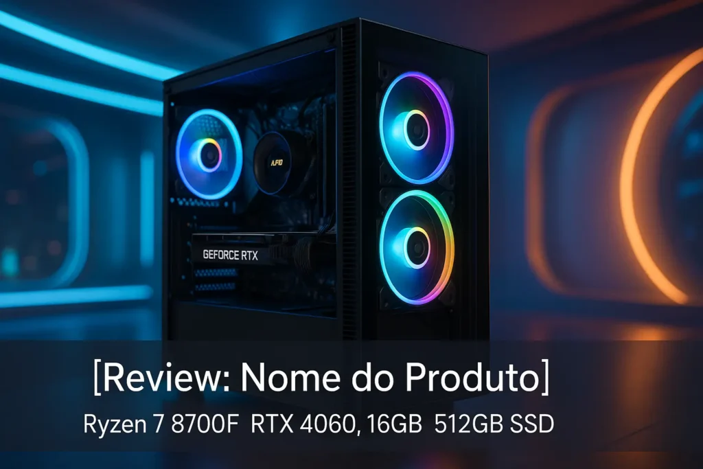Monte seu PC: Ryzen 7 8700F, RTX 4060, 16GB, 512GB SSD