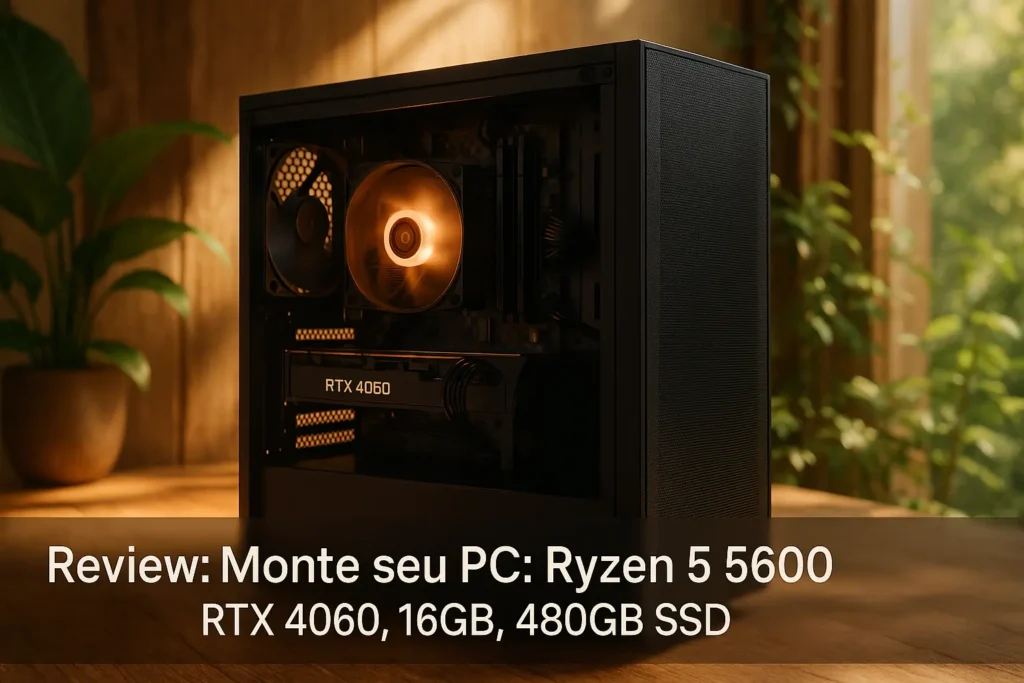 Monte seu PC: Ryzen 5 5600, RTX 4060, 16GB, 480GB SSD