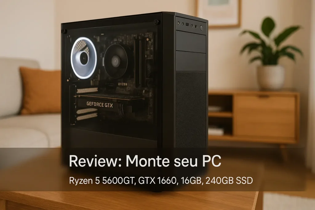 Monte seu PC: Ryzen 5 5600GT, GTX 1660, 16GB, 240GB SSD