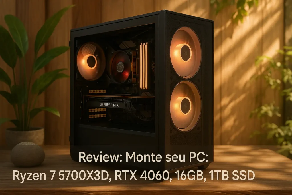 Monte seu PC: Ryzen 7 5700X3D, RTX 4060, 16GB, 1TB SSD
