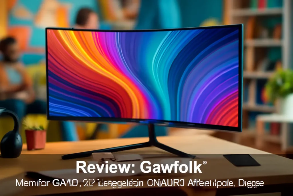 Gawfolk Monitor Curvo 34 Polegadas UWQHD 144Hz para Jogos
