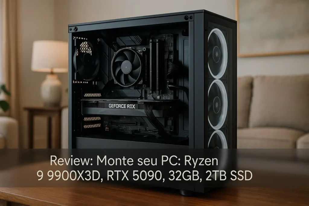 Monte seu PC: Ryzen 9 9900X3D, RTX 5090, 32GB, 2TB SSD