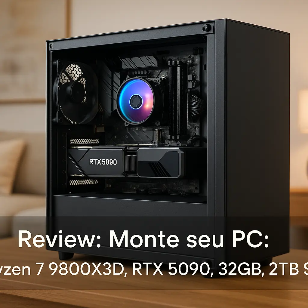 Monte seu PC: Ryzen 7 9800X3D, RTX 5090, 32GB, 2TB SSD