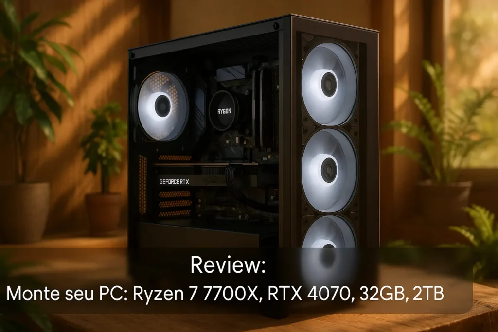 Monte seu PC: Ryzen 7 7700X, RTX 4070, 32GB, 2TB SSD