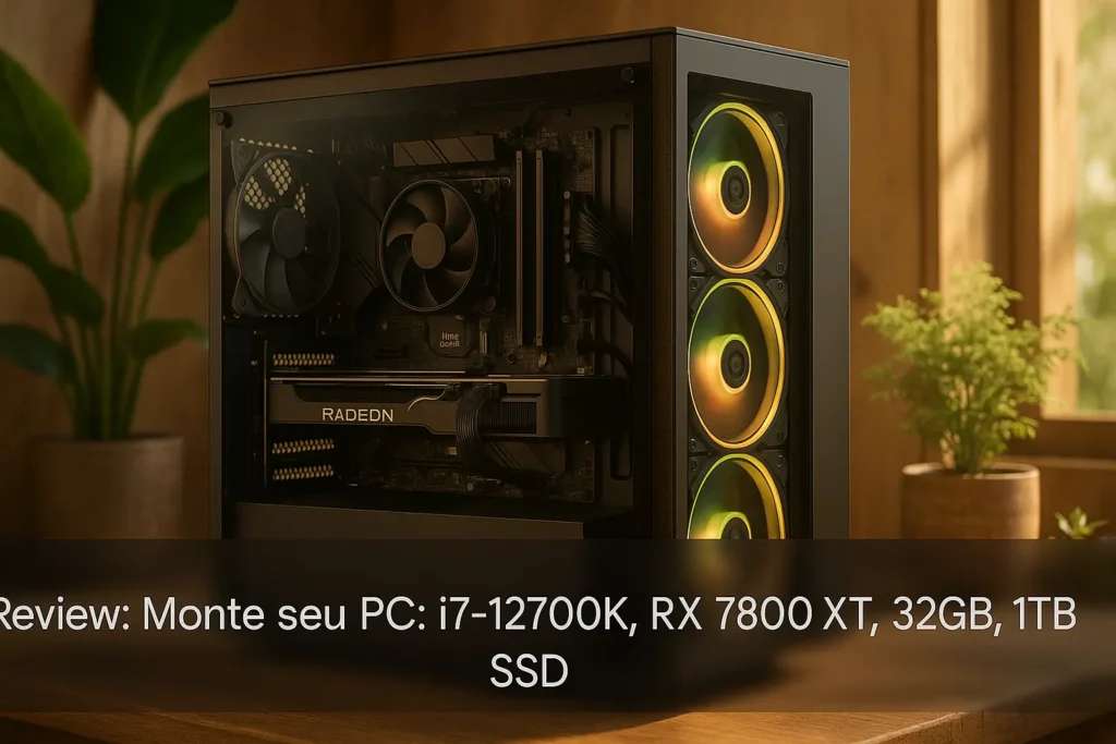Monte seu PC: i7-12700K, RX 7800 XT, 32GB, 1TB SSD