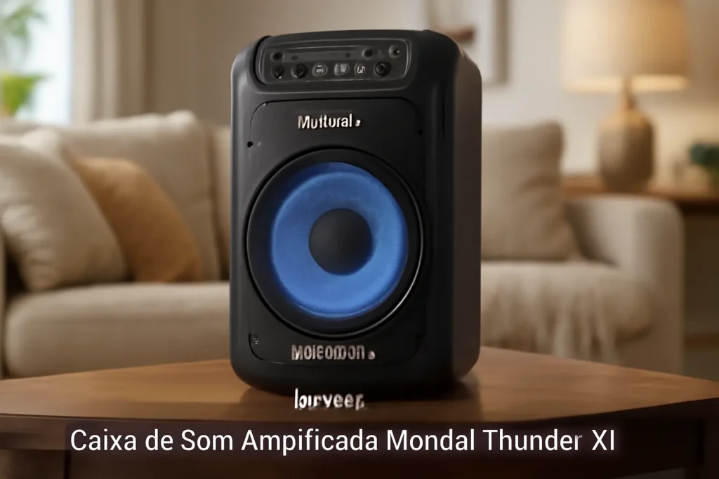 Caixa de Som Amplificada Mondial Thunder XII: Som Potente e Conectividade Sem Fios