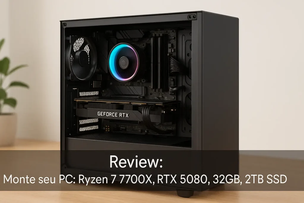 Monte seu PC: Ryzen 7 7700X, RTX 5080, 32GB, 2TB SSD