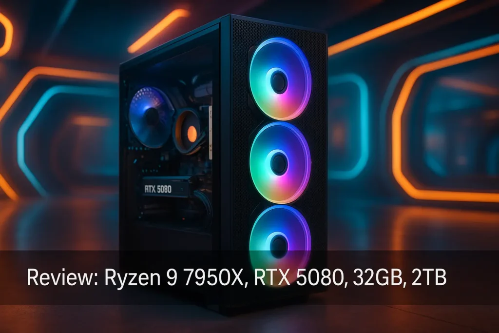 Monte seu PC: Ryzen 9 7950X, RTX 5080, 32GB, 2TB SSD