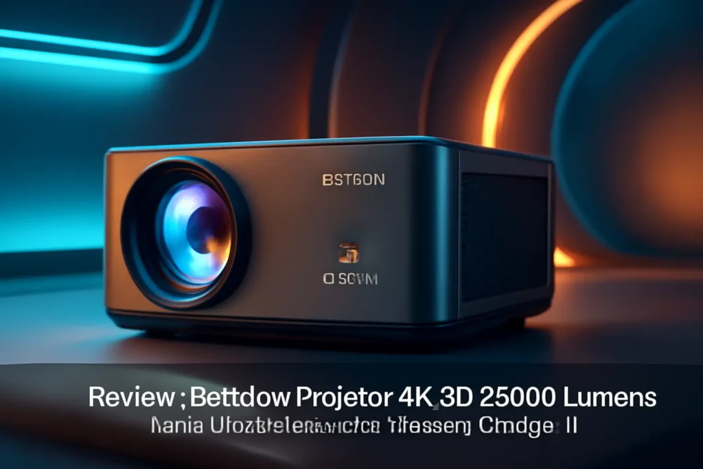 Bettdow Projetor 4K 3D 25000 Lumens Full HD 1080p Compatível com Android 9.0 e Google TV