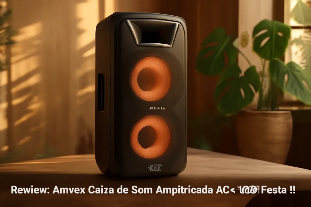 Amvox Caixa de Som Amplificada ACA 1601 Festa II - 1600W RMS, Bluetooth, Equalizador, USB