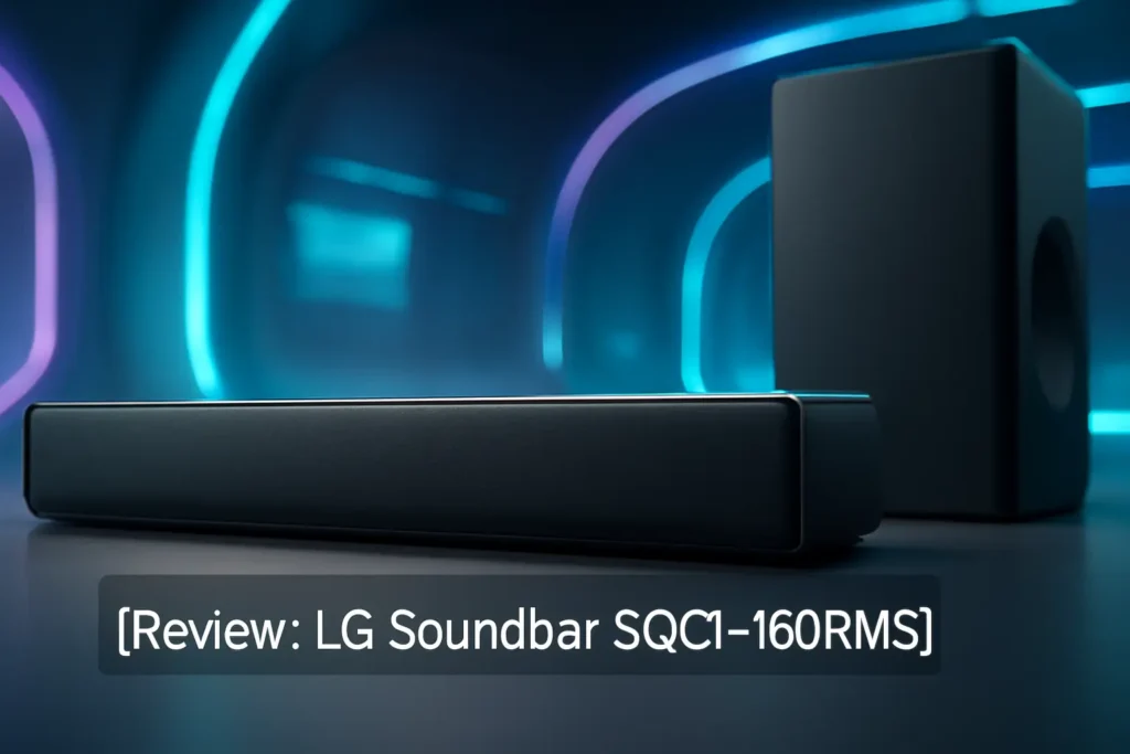 LG Soundbar SQC1-160RMS: Áudio Imersivo com Conexão Bluetooth e 2.1 Canais
