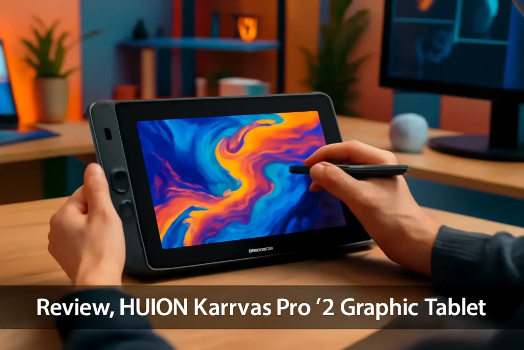 HUION Tablet Gráfico Kamvas Pro 12: Tela Laminada, Stylus Sem Bateria e Alta Sensibilidade à Pressão