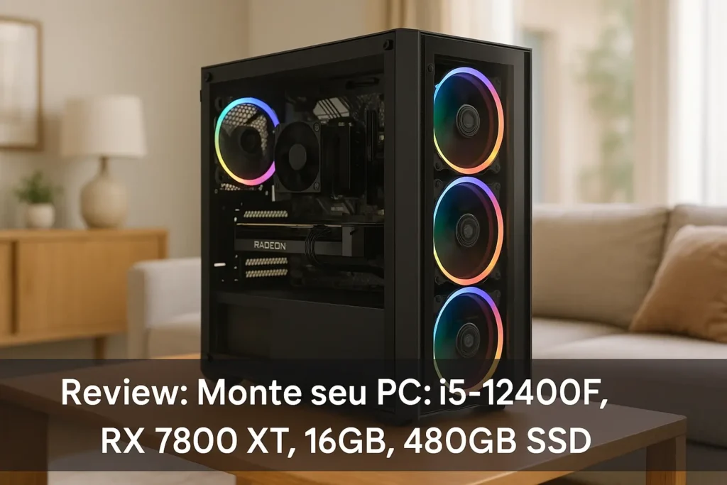 Monte seu PC: i5-12400F, RX 7800 XT, 16GB, 480GB SSD