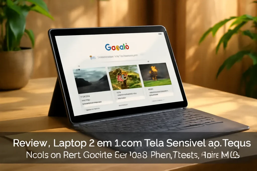 Laptop 2 em 1 com Tela Sensível ao Toque, 16 GB de RAM, SSD de 512 GB e Processador Intel N100