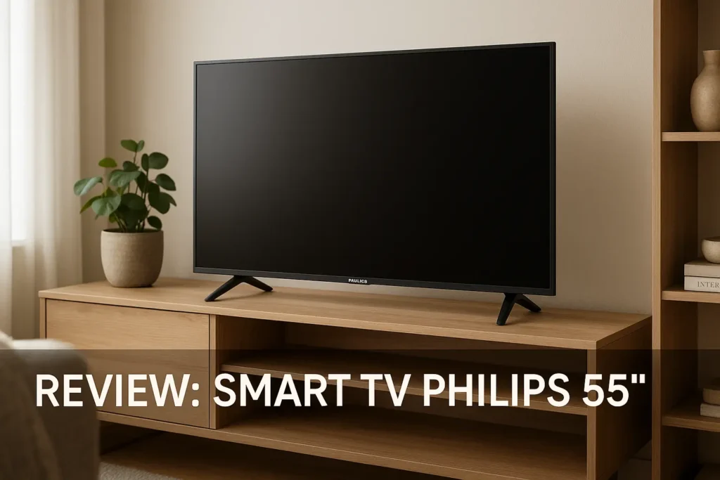 Smart TV Philips 55" 4K HDR com Google TV e Comando de Voz