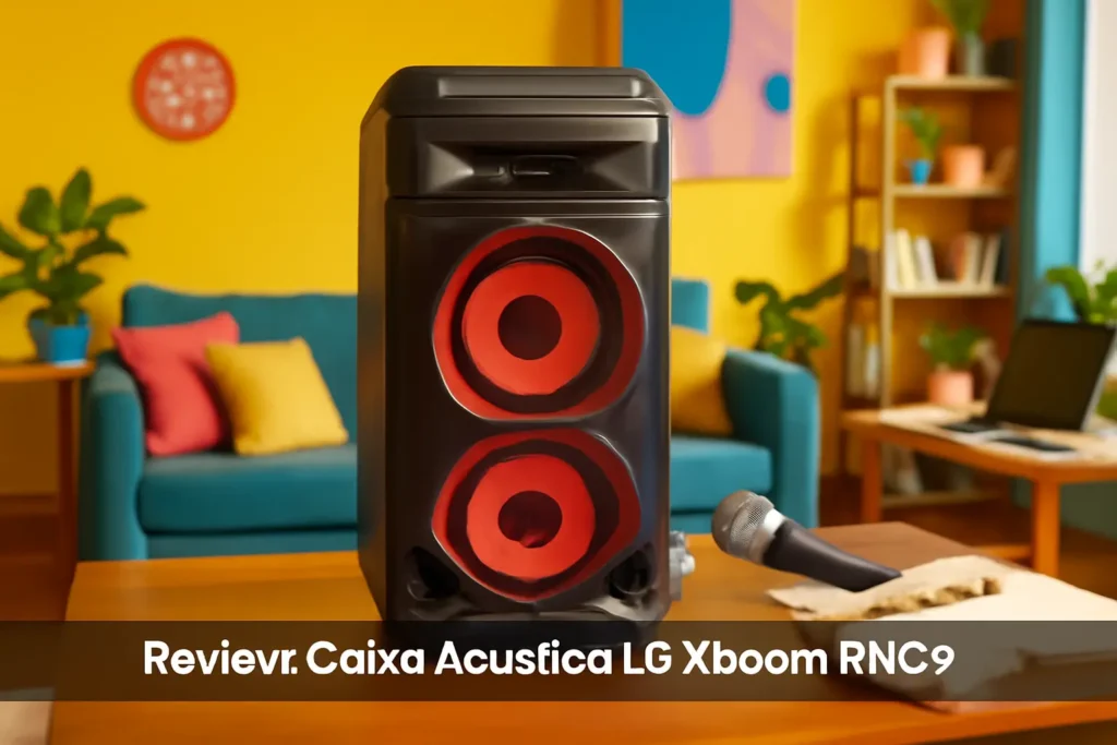 Caixa Acústica LG Xboom RNC9 - Multi Bluetooth, Graves Potentes, Entrada de Microfone e Guitarra