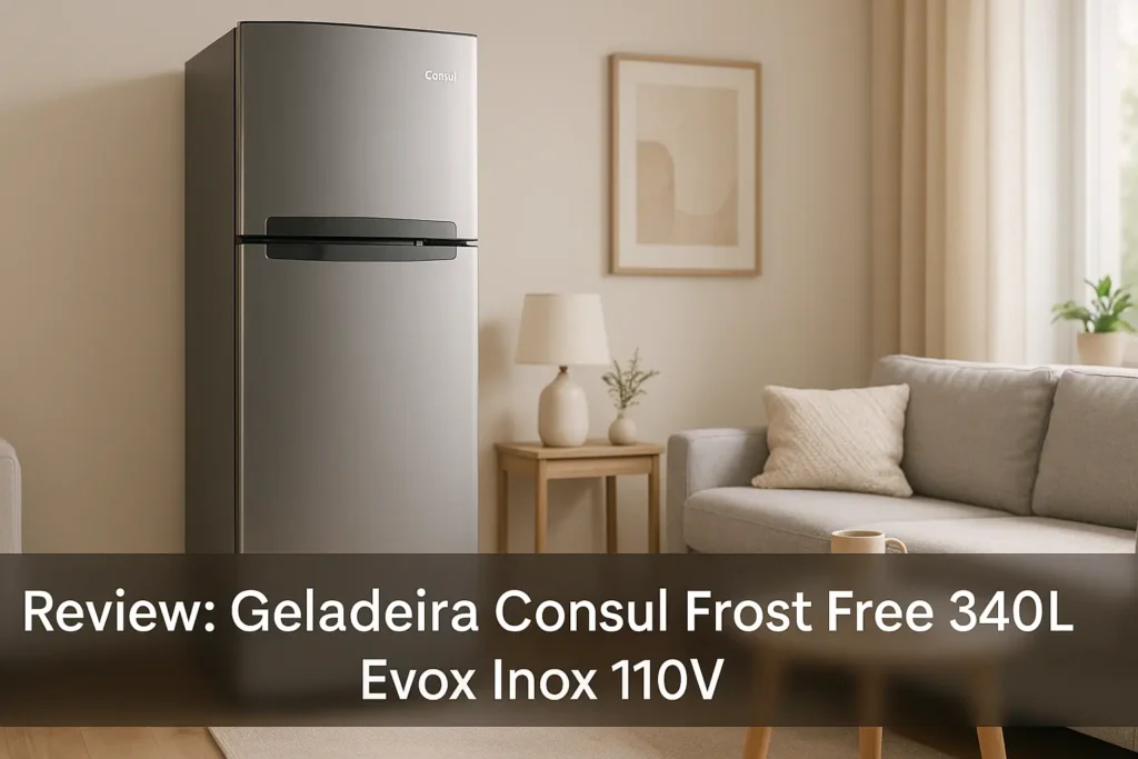 Geladeira Consul Frost Free 340L Evox Inox 110V