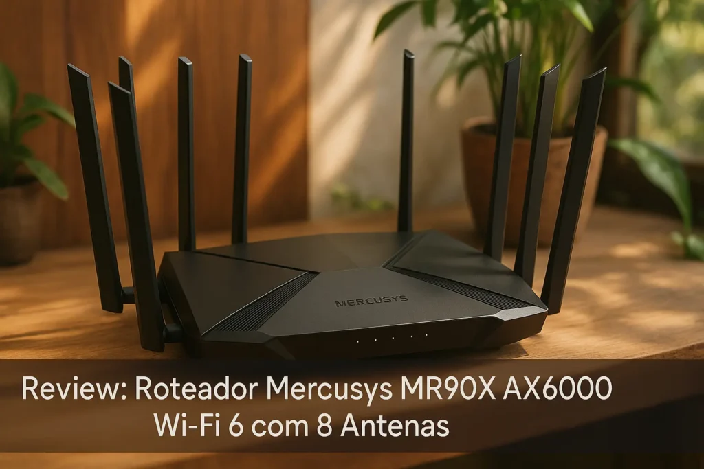 Roteador Mercusys MR90X AX6000 Wi-Fi 6 com 8 Antenas