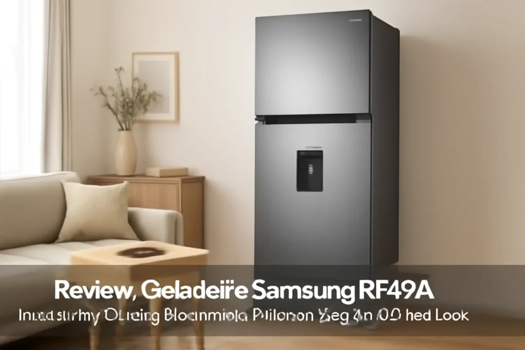 Geladeira Samsung RF49A Inverter Frost Free 3 Portas com Dispenser de Água 470L Inox Look