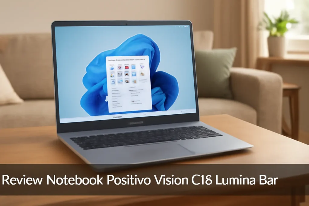 Notebook Positivo Vision C15 Lumina Bar Celeron 8GB 128GB eMMC - 15" HD Antirreflexo, Windows 11