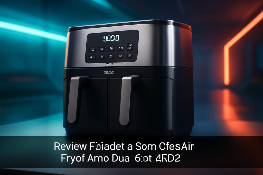 Fritadeira Sem Óleo Air Fryer Arno Dual 8,3L AFD2: Cestos Duplos Independentes, Função SYNC, Painel Digital, Inox, 1800W