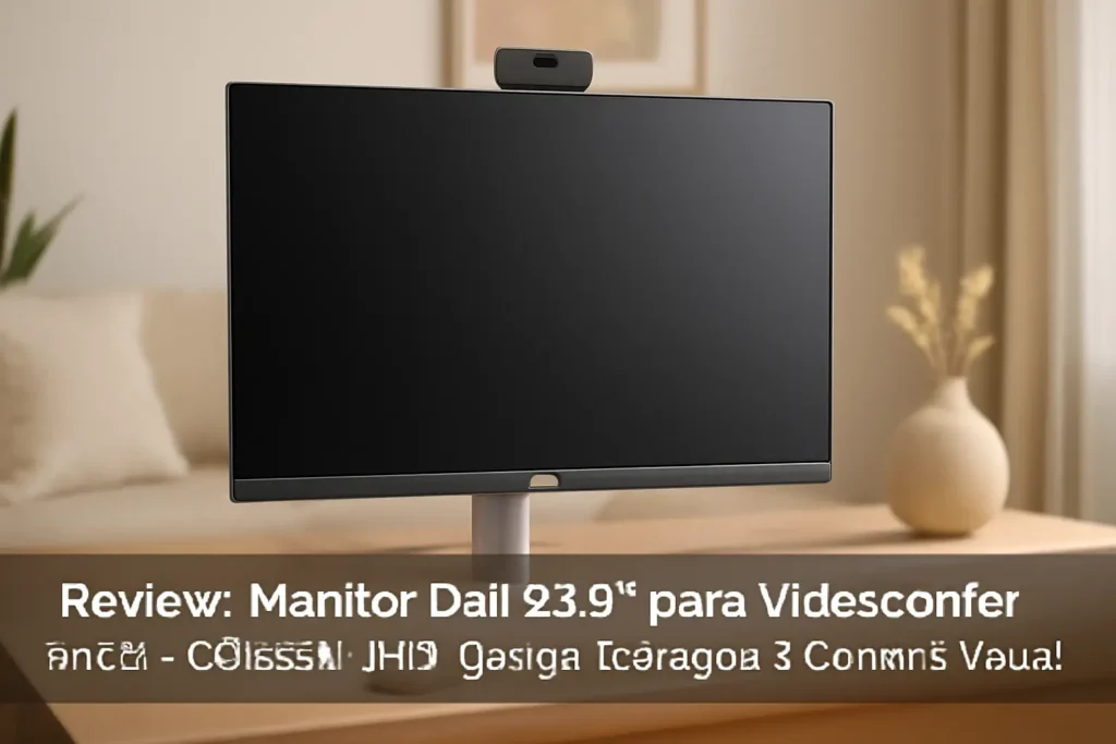 Monitor Dell 23.8" para Videoconferência - C2423H: FHD, Design Ecológico e Conforto Visual