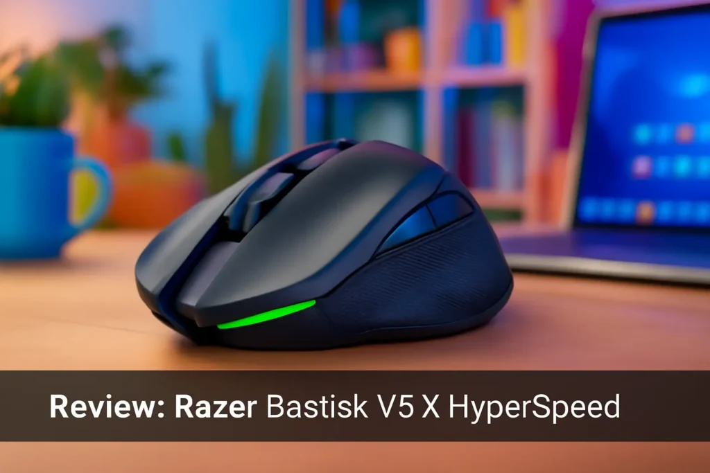 Razer Mouse para Jogos Sem Fio Personalizável Basilisk V3 X HyperSpeed: Interruptores Mecânicos Gen-2, Sensor Óptico 18K e Bateria de 535 Horas