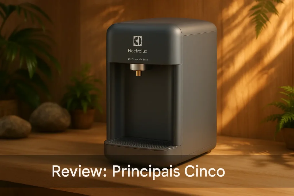 Principais Cinco purificador de água electrolux cinza