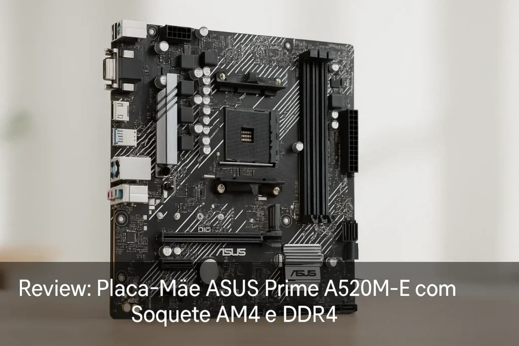 Placa-Mãe ASUS Prime A520M-E com Soquete AM4 e DDR4