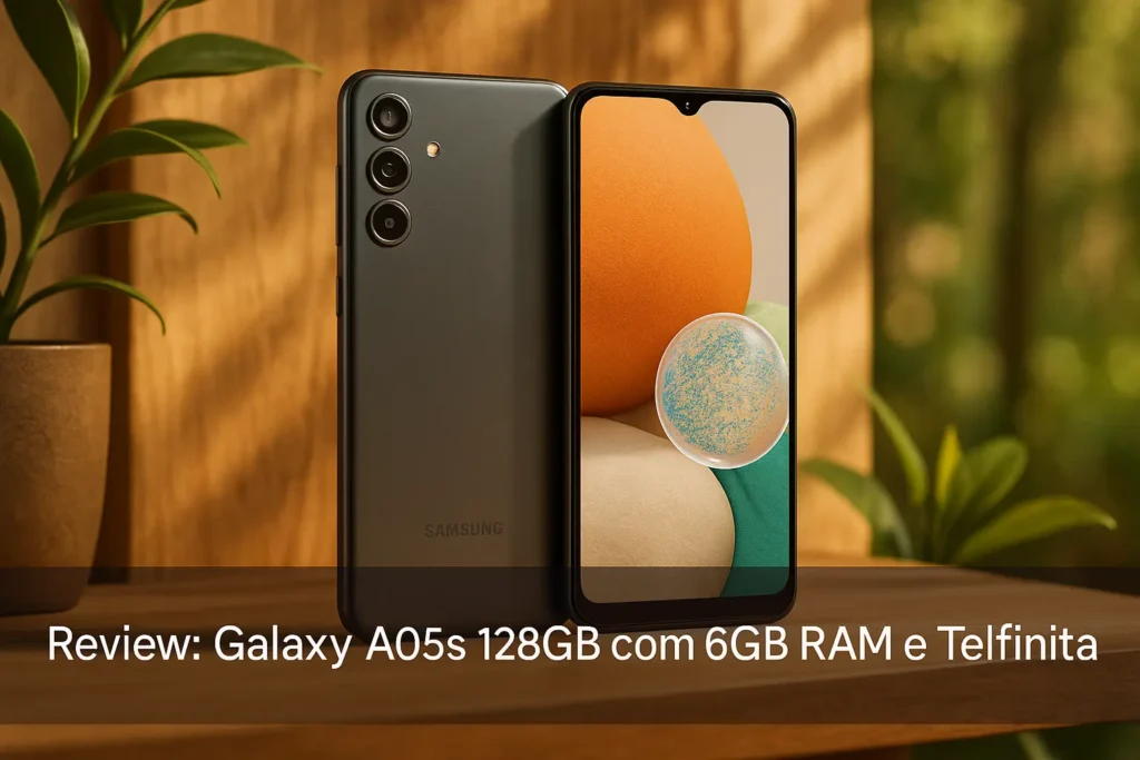 Galaxy A05s 128GB com 6GB RAM e Tela Infinita