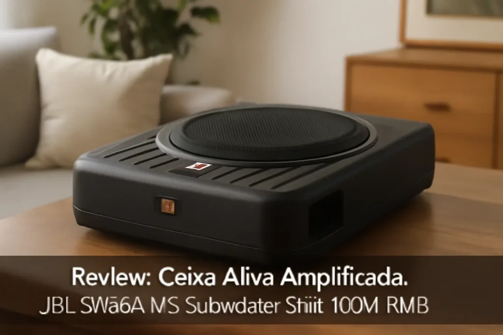 Caixa Ativa Amplificada JBL SW68A-MS Subwoofer Slim 100W RMS