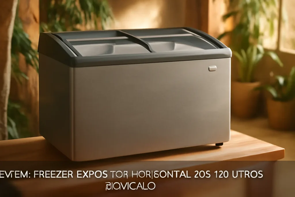 Freezer Expositor Horizontal Eos 120 Litros Eco Gelo com Tampa de Vidro