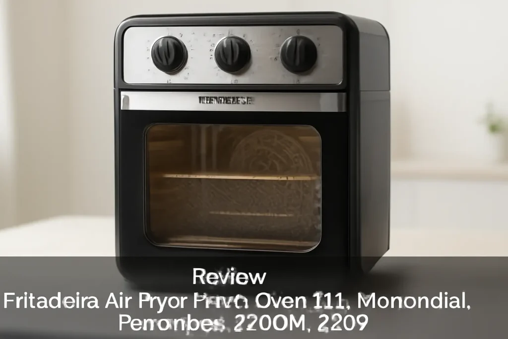 Fritadeira Air Fryer Forno Oven 12L, Mondial, Preto/Inox, 2000W, 220V