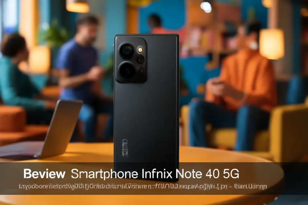 Smartphone Infinix Note 40 5G 8GB RAM 256GB Câmera Tripla 108MP+ Selfie 32MP NFC 6,78” AMOLED Dual Chip - Preto