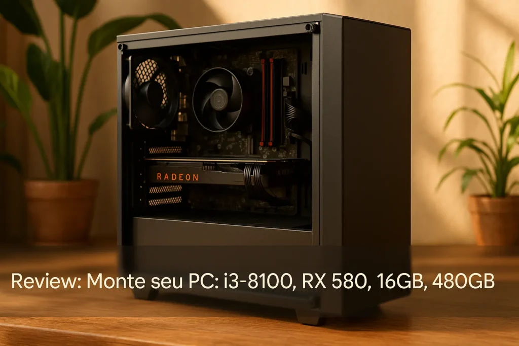 Monte seu PC: i3-8100, RX 580, 16GB, 480GB SSD