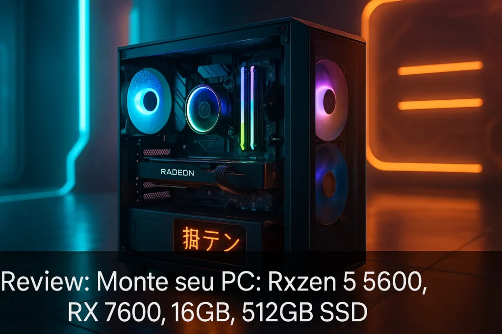 Monte seu PC: Ryzen 5 5600, RX 7600, 16GB, 512GB SSD