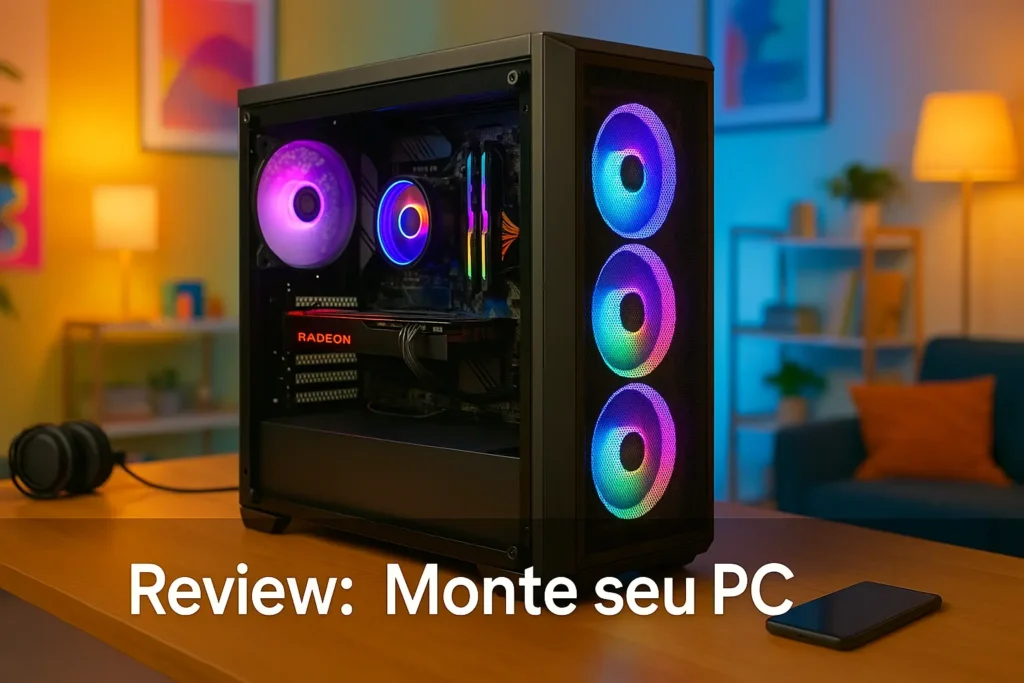 Monte seu PC: Ryzen 5 5600, RX 580, 16GB, 480GB SSD