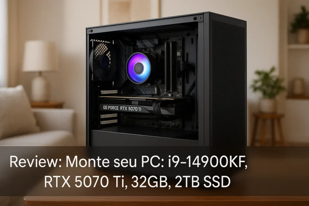 Monte seu PC: i9-14900KF, RTX 5070 Ti, 32GB, 2TB SSD