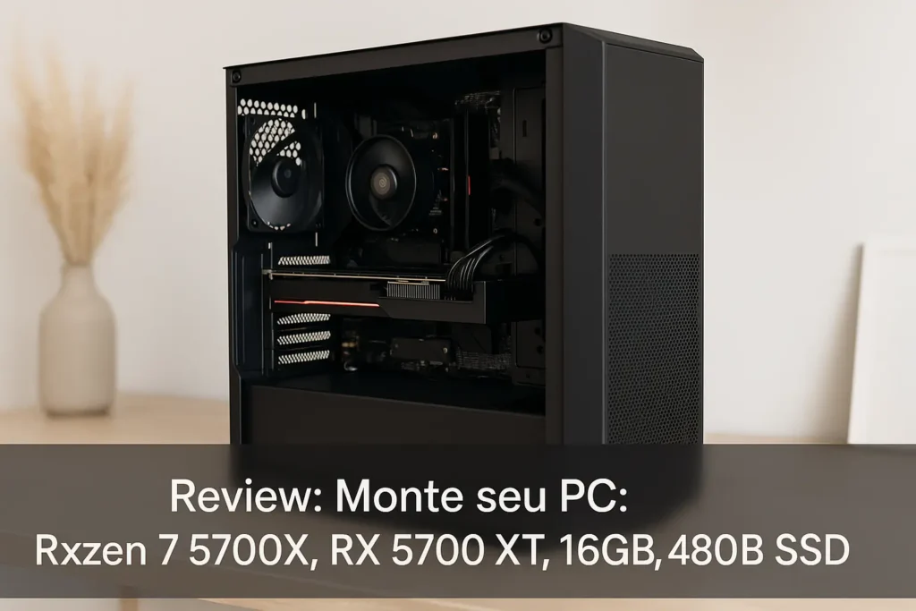 Monte seu PC: Ryzen 7 5700X, RX 5700 XT, 16GB, 480GB SSD