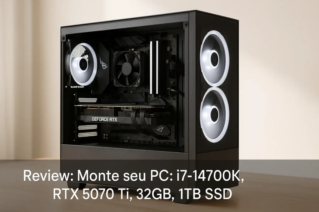 Monte seu PC: i7-14700K, RTX 5070 Ti, 32GB, 1TB SSD