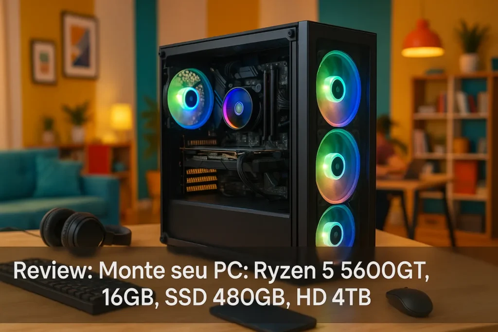 Monte seu PC: Ryzen 5 5600GT, 16GB, SSD 480GB, HD 4TB