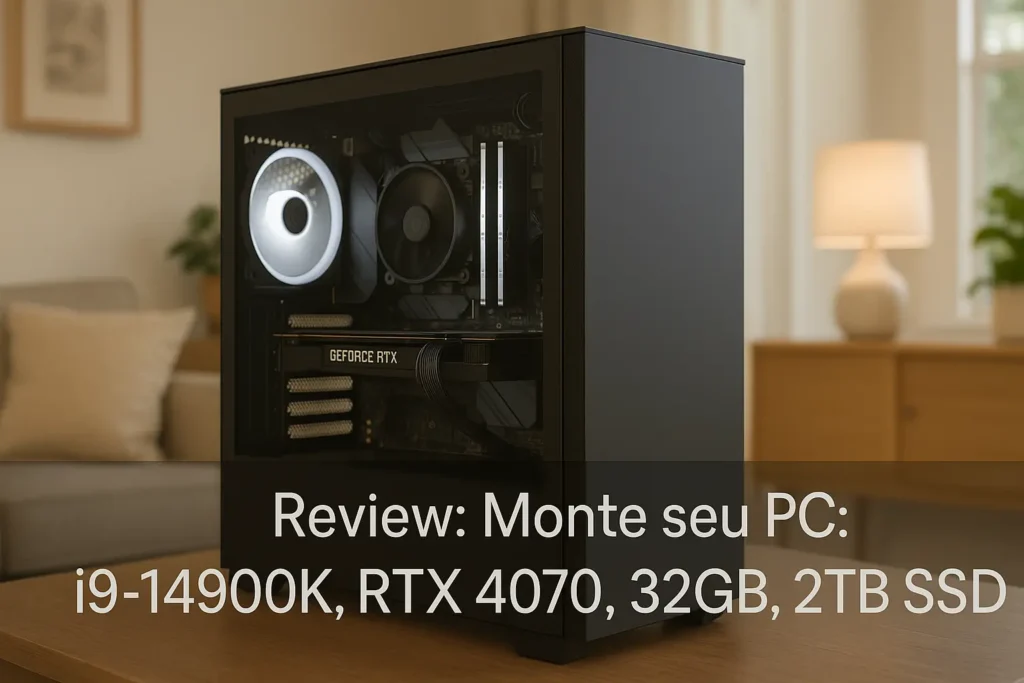 Monte seu PC: i9-14900K, RTX 4070, 32GB, 2TB SSD
