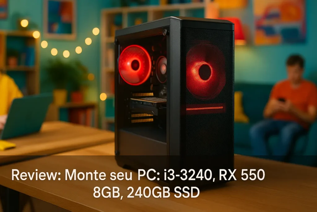 Monte seu PC: i3-3240, RX 550, 8GB, 240GB SSD