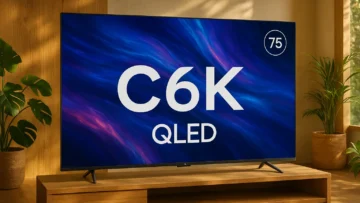 TCL 75” C6K: qualidade premium e som imersivo