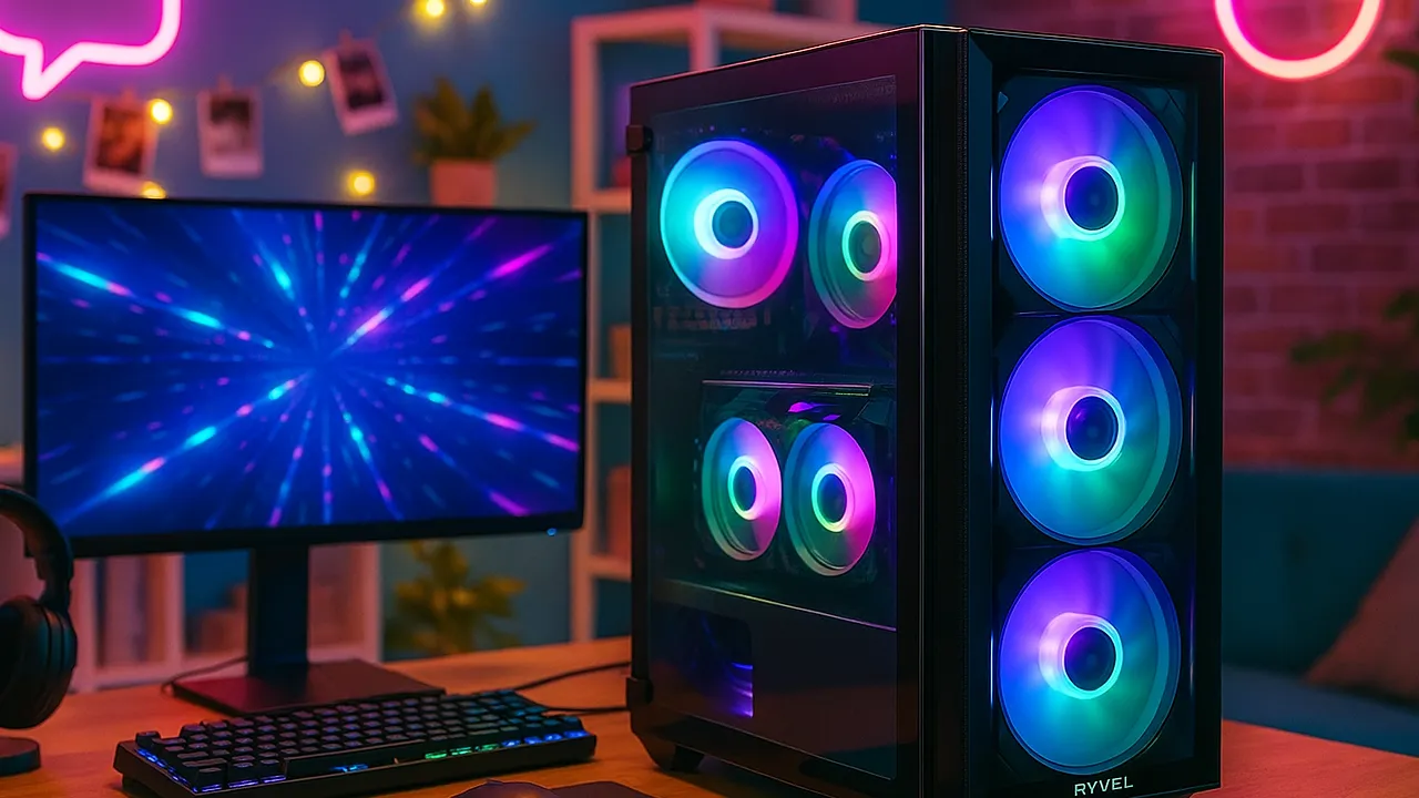 Gabinete Gamer Ryvel Hymir: Estilo e Refrigeração com 9 Fans ARGB