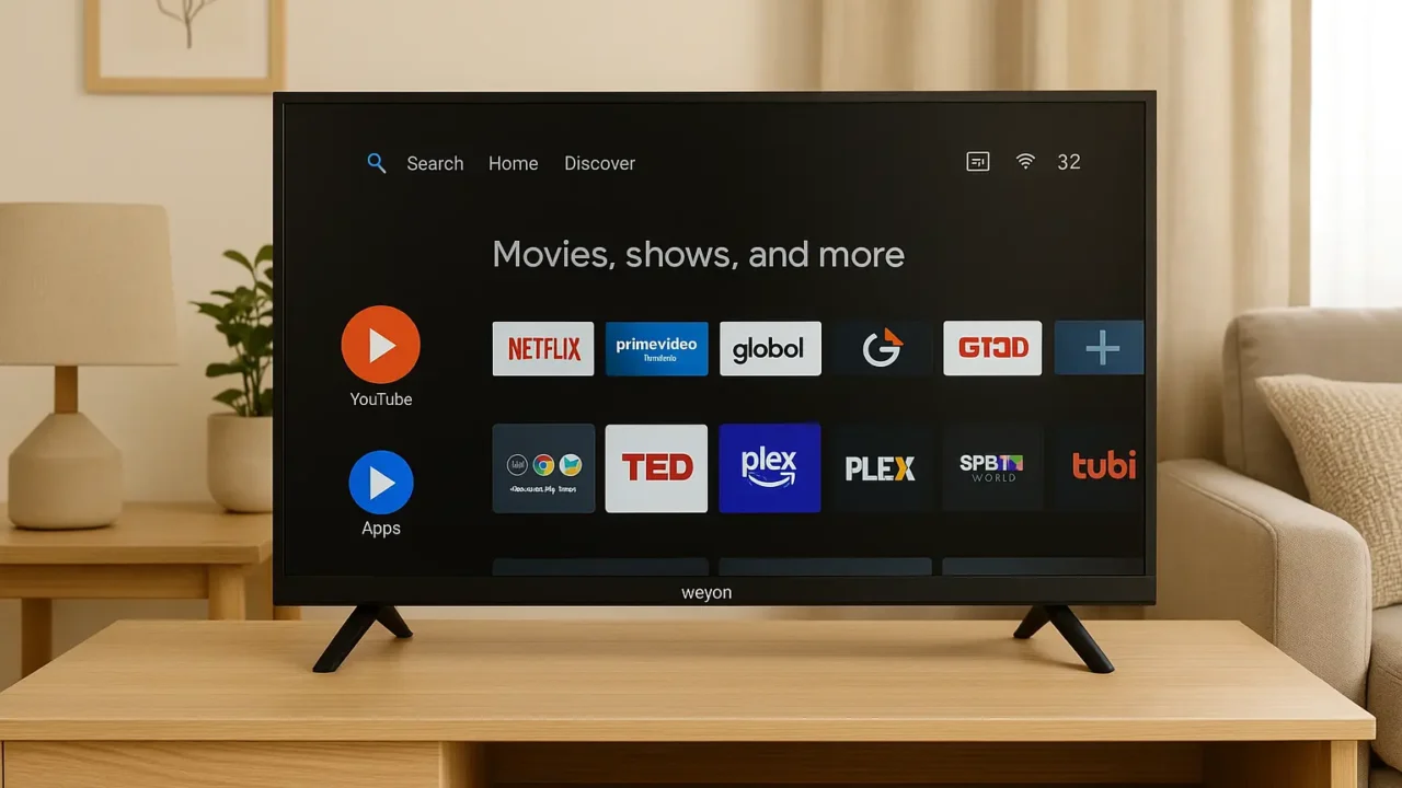 Smart TV Weyon 32" HD é boa? Testamos