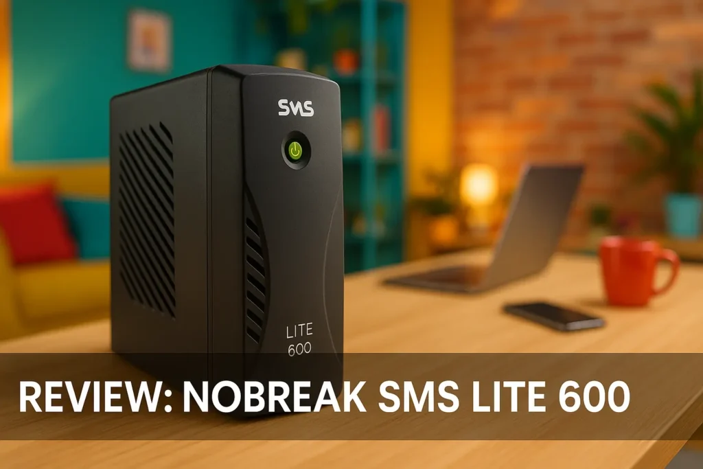 Nobreak SMS LITE 600: Proteção Essencial com 4 Tomadas e 600VA