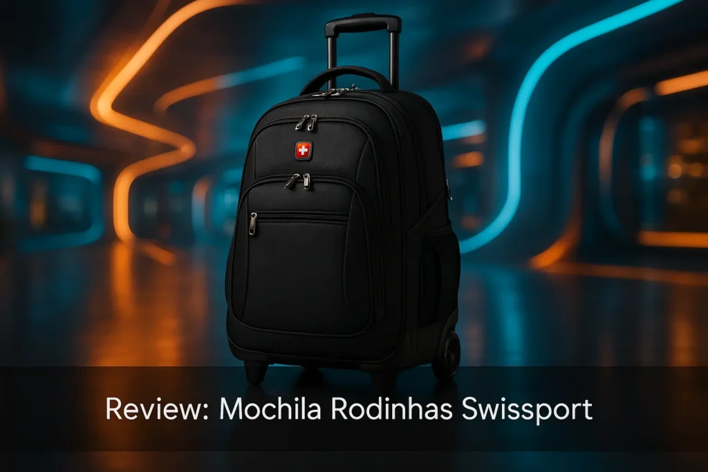 Mochila Swissport com Rodinhas 360° para Notebook