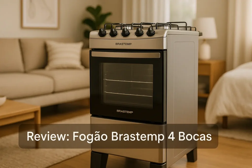 Fogão Brastemp 4 Bocas com Dupla Chama e Grades Individuais